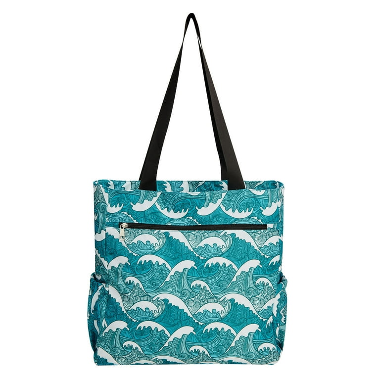 Stylish Neoprene Travel Tote Bag - Large Beach Bag, Gym Bag, Pool Bag,  Shoulder Bag with Small Purse