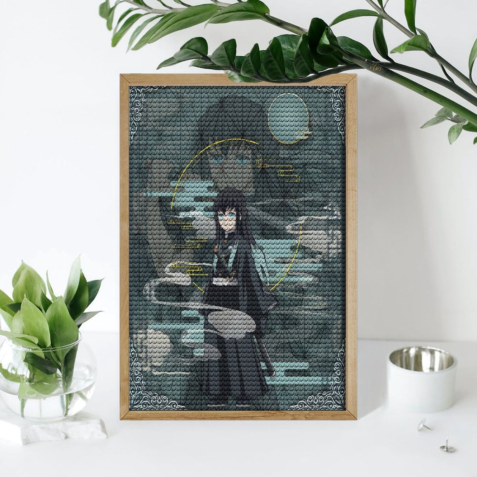 TengYuer 5D Diamond Painting Kit Für Erwachsene - 40x40 Cm DIY Strassbild Mit Muschel-Landschaftsdesign
