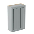 thumbnail image 2 of 27 Inch Laundry Room Cabinets Wall Mounted, Solid Wood Over The Toilet Storage Cabinet, Bathroom Organizer Cabinets with 2 Shaker Door & Shelves, Easy to Assemble for Kitchen, Garage - Dark grey, 2 of 7