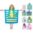 thumbnail image 1 of Poncho de playa con capucha Towel Growell para niños, 76 x 76 cm, diseño de dinosaurio, 1 of 6