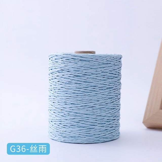 Raffia Yarn Knitting Crochet Paper Straw Rope Thread For Weaving Summer Handmade Hat Basket Handcrafts Tricots DIY Material Rug
