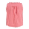 thumbnail image 2 of ZIXKCGDSE Tank Tops Womens Summer Tops Tie Front Lace Button Down Shirt Trendy Clothes Size M, 2 of 4