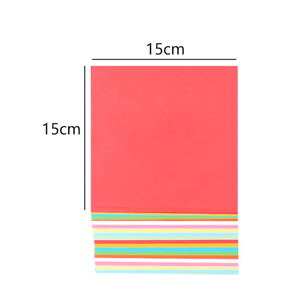 AYYUFE 100Pcs Square Origami Paper Double Sided Coloured DIY Folded Papercraft Tool
