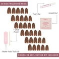 thumbnail image 6 of Glamnetic Press-On Nails – Chocolate Brown | Medium Brown Oval Nails, "Salon Quality", 30 Count, 6 of 6