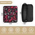 thumbnail image 4 of Hair Tool Organizer Bag with Heat Resistant Mat Removable Travel Storage Case for Hot Air Brushes Curling Irons Black and Red Leopard Print, 4 of 8