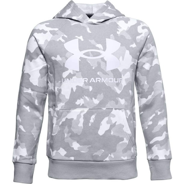  Under Armour boys Rival Fleece Full Zip Hoodie, (001) Black / /  White, X-Small: Clothing, Shoes & Jewelry