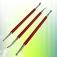 thumbnail image 3 of 3pcs Leather Craft Modelling Splicing Embossing Press Stylus Line Pen Pottery Polymer Clay Tool, 3 of 7