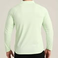 thumbnail image 4 of Lmnyox Men's Sport Shirts Long Sleeve Quick Dry Stretchy Gym Workout T Shirts Solid Color Crew Neck Button Tops, 4 of 7