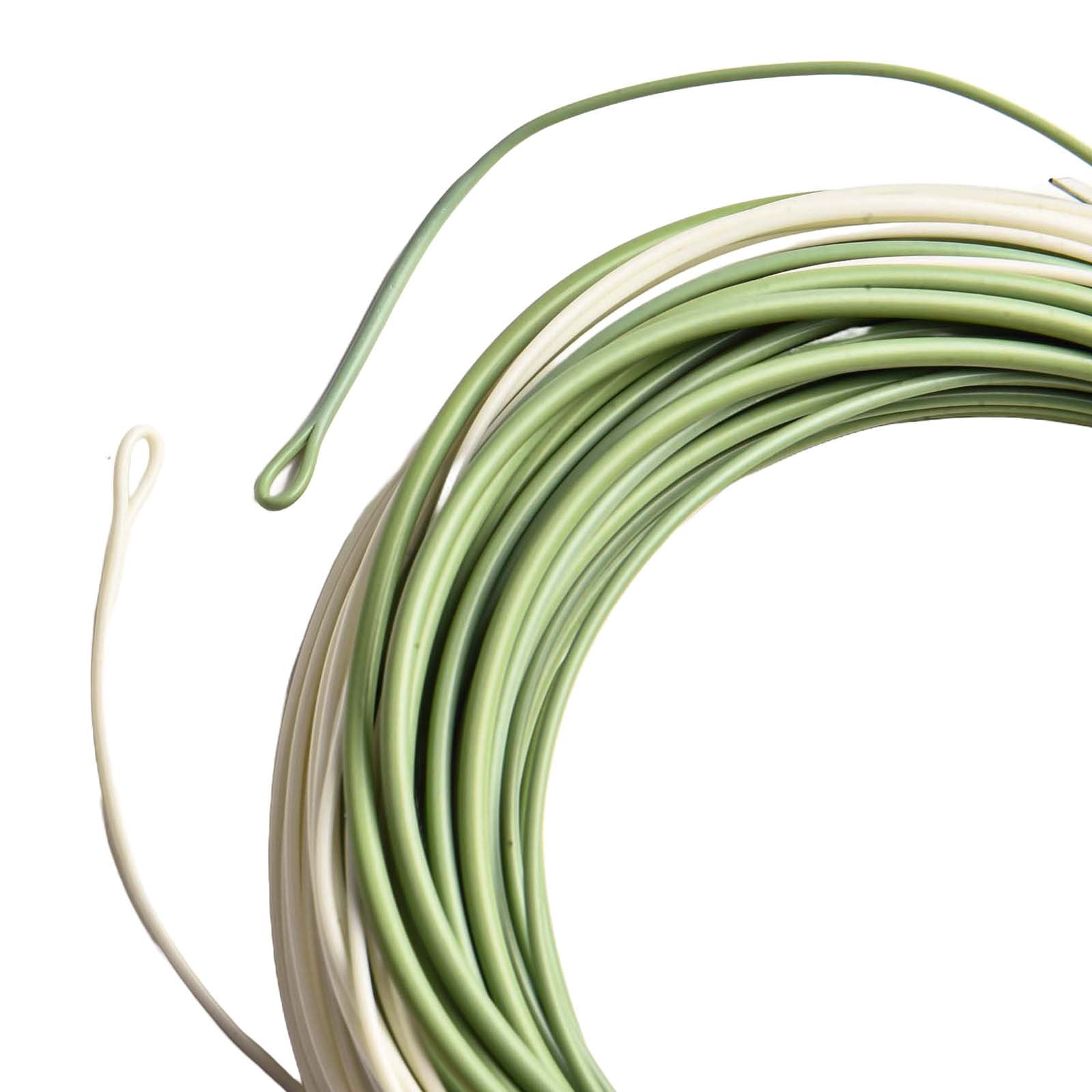 Fly Fishing Sea Main Line Outbound Short Fly Saltwater Fishing Line 100ft WF6F-WF10F Green/Cream
