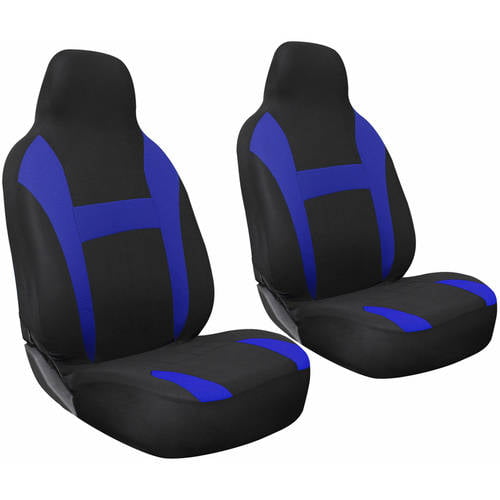 2 Piece Integrated Flat Cloth Bucket Seat Covers Universal Fit For Car Truck Van Suv Airbag Compatible Com - Cloth Truck Seat Covers