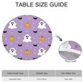 thumbnail image 6 of Jack O Lantern Themed Elastic Halloween Tablecloth for Round 44 Inch Table - Stretch Fit Washable Fabric for Party Decor, 6 of 6