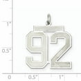 thumbnail image 2 of 925 Sterling Silver Number 92 Necklace Pendant Charm Charms, 2 of 6