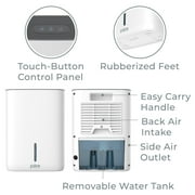 Pure Enrichment PureDry Deluxe Dehumidifier - Mid-Sized 1.5L Water Tank Eliminates 500ml/day in Excess Moisture from Closets, Bathrooms, Basements, Boats, Kitchens and Other Small to Mid-Sized Areas