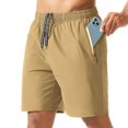 thumbnail image 2 of LILIYA Men's Athletic Running Shorts Gym Workout Lightweight Quick Dry Short Sports Basketball Tennis Drawstring Mesh Shorts with Zipper Pockets, 2 of 5