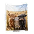 thumbnail image 3 of CaiYueKe Soft Flannel Blanket with Highland Cattle Print, Cozy Throw Blanket for Couch Bed, Warm Plush Fleece Blanket, Lightweight Decorative Blanket for Adults, Home Decor Gift, 3 of 6