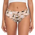 thumbnail image 1 of Fotbe Beagle Dog On Brown Calzones Estampados para Mujer – Ropa Interior de Algodón, Cómoda, Suave y Elástica-Small, 1 of 6