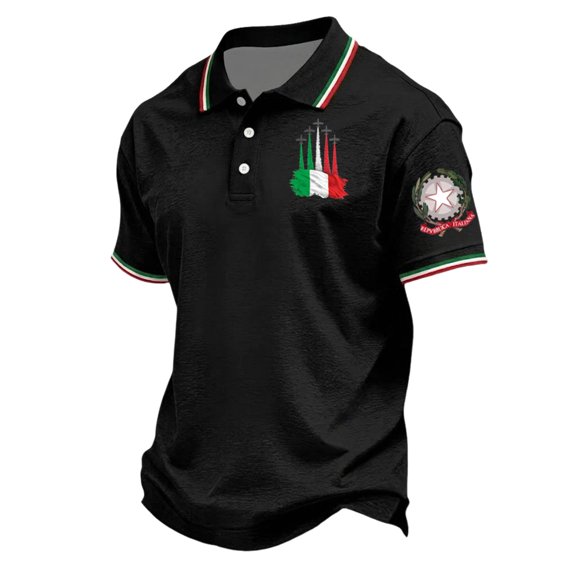 Mens T Shirts Italian Classic Breathable Comfort Fit Mens Spring Shirt,Black,4XL