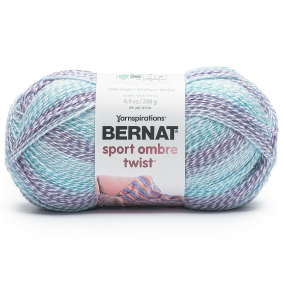 Bernat Sport Ombre Twist Yarn-Amethyst