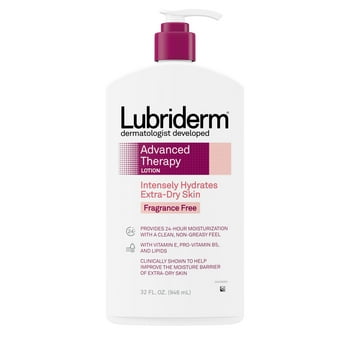Lubriderm Advanced Therapy Fragrance-Free Lotion,  E, 32 fl. oz