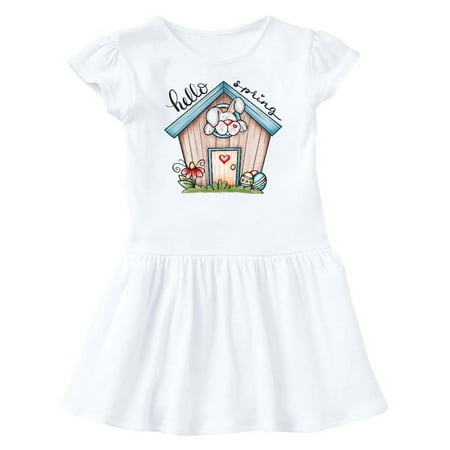 

Inktastic Hello Spring Birdhouse Gift Baby Girl Dress