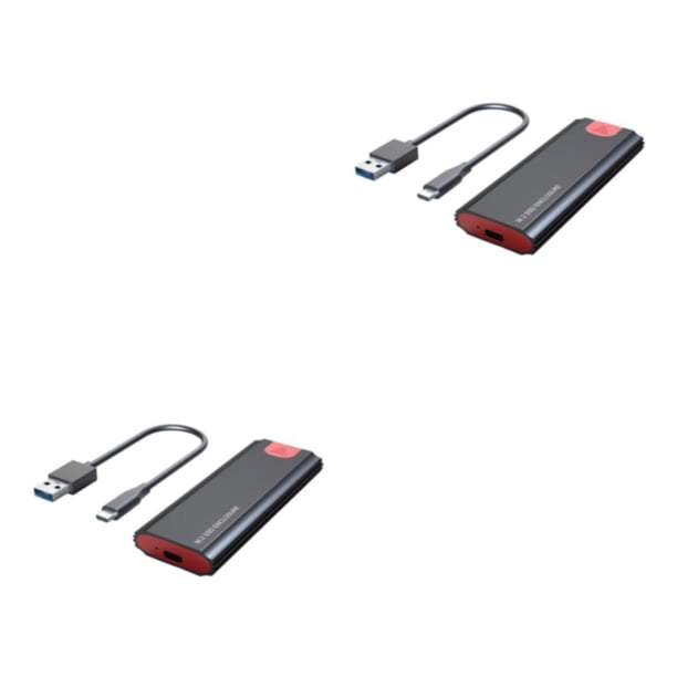 Recinto Aluminio M.2 NVME SSD Cateissary USB3.1 10Gbps Negro con cable de CA 2Conjunto