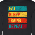 thumbnail image 4 of Inktastic Eat Sleep Trains Repeat Long Sleeve T-Shirt, 4 of 5