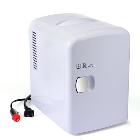 Uber Appliance Uber Chill 4 Liter 6-Can Portable Mini Fridge  White - Thermoelectric