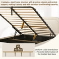 thumbnail image 4 of Noble House Lit Plateforme de Rangement Hydraulique avec Levage Grand, Rembourré en Bouclé avec Rangement Caché sous le Lit, Beige, 4 of 6