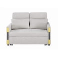 thumbnail image 5 of Perseo 55.5"W Beige Teddy Velvet Sleeper Loveseat with Dual-Pull Sleeper Design, 5 of 5