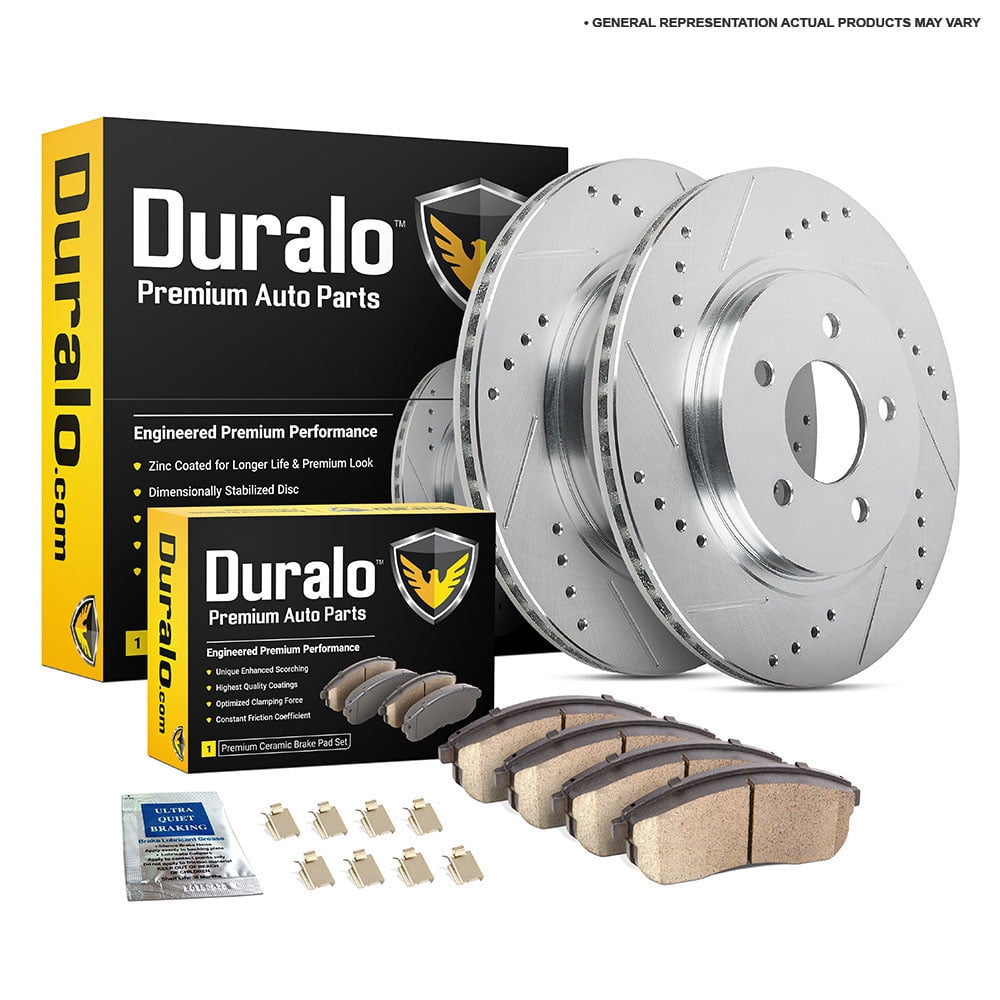 Front Drill And Slot Brake Rotors & Ceramic Pads For Chevy Corvette C5 XLR