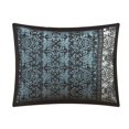 thumbnail image 4 of Nanshing Arabesque Collection Bedroom Comforter Set, Complete 8 Piece Set, Black/Blue, King, 4 of 5