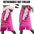 thumbnail image 4 of Niaviben Long Vest for Women Sleeveless Long Puffer Vest Women Quilted Vest Women Casual Jackets for Women Vest Woman Vest Long Vest for Women Hot Pink 3XL, 4 of 9