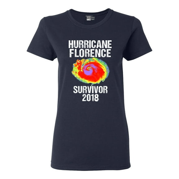 Ladies Hurricane Florence Survivor 2018 Storm Support DT T-Shirt Tee