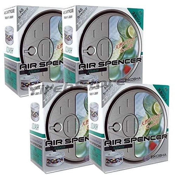 Air Spencer Cartridge Squash Scent 4-Pack Car Air Freshener, Heavy Duty, Last Long, JDM AS A9 Squash Eikosha Japan
