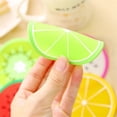 thumbnail image 5 of 7 coloridos posavasos de silicona con forma de fruta color gelatina, 5 of 5