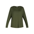 thumbnail image 5 of Time and Tru Women’s Super Soft Hacci Crew Top, XS-XXXL, 5 of 5