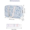 thumbnail image 5 of Travel Toiletry Bag Women Large Cosmetic Bag Travel Makeup Bag Organizer Medicine Bag for Toiletries Essentials Accessories, Blue Flower, 5 of 7