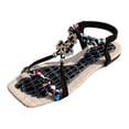 thumbnail image 6 of Beach Sandals Women Braided Band Square Open Toe Slingback Flat Shoes Casual Nonslip Bohemian Beaded Walking Shoes Black Size 7, 6 of 6