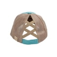 thumbnail image 4 of C.C Girls Smile Embroidered Criss Cross Cap Ponytail Hat, Mint, 4 of 4