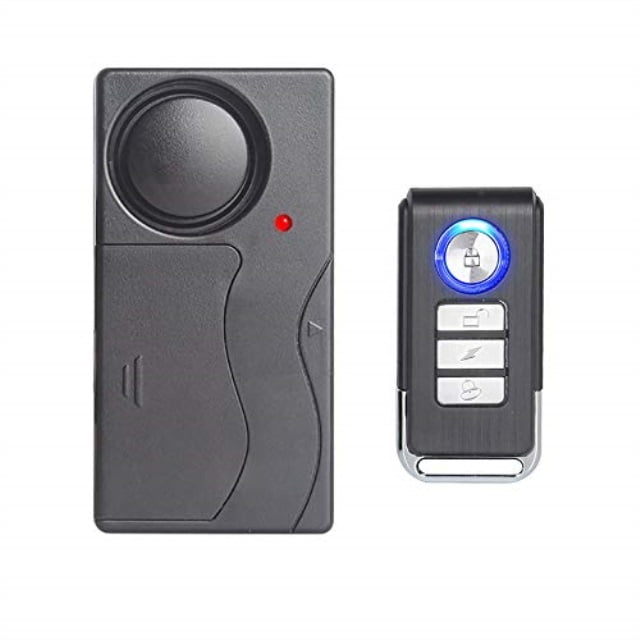 mengshen wireless vibration alarm, anti-theft burglar alarm for bicycle/bike/motorcycle/car/vehicles/door/window, 110db super loud (remote control included)