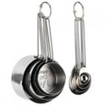 thumbnail image 3 of Sailing Juego de cucharas y tazas medidoras de acero inoxidable, 8 piezas, suministros para hornear y cocinar en la cocina (plata), 3 of 10
