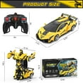 thumbnail image 5 of Wupuaait 2.4Ghz Transform Rc Cars 1:18 Scale Remote Control Car Transforming Robot, One-Button Deformation 360° Rotation Car Toy Gifts for Boys 3-12, Bee, 5 of 6