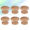 thumbnail image 2 of Arborister 6PCS Wood Drawer Unfinished Cabinet Knobs Pulls for Wardrobe Dresser, 2 of 10