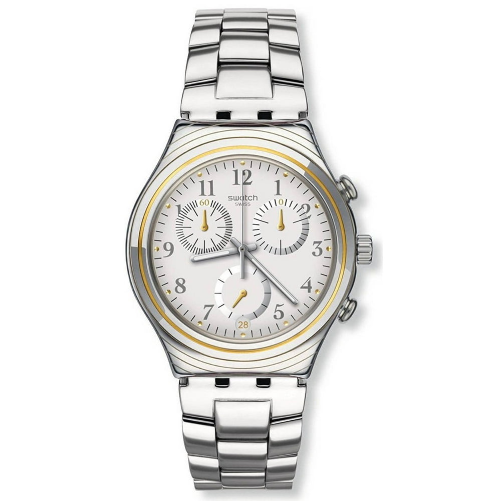 Swatch - Swatch YCS586G Irony Silver Dial Stainless Steel Chronograph