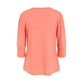 thumbnail image 5 of Godom Blouses for Women Dressy Casual 3/4 Length Sleeve Womens Tops Solid Color Tshirt, 5 of 7