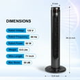 thumbnail image 3 of SUGIFT 36 Inch High Efficiency Cooling Tower Fan with 3 Speed Settings and 15 Hour Timer, 70 Degree Auto Oscillating with Remote, Standing Fan for Bedroom Home Office, 3 of 7
