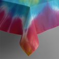 thumbnail image 5 of Rainbow Tie Dye Mandala Pattern Square Tablecloth,Waterproof Square Table Cover,Wipeable Spillproof Washable Table Cover for Home Kitchen Party Decor 42"X42"(107x107cm), 5 of 6