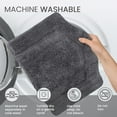 thumbnail image 4 of HOME WEAVERS Waterford Bath Rug, Extra Soft Cotton, Non-Slip, Machine Washable – 21"x34", Gray, 4 of 9