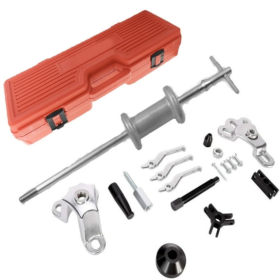 findmall 17Pcs Slide Hammer Dent Puller Tool Kit Wrench Adapter Axle Bearing Hub Auto Set