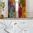 thumbnail image 5 of Colorful Abstract Paint Blackout Window Curtains, Multicolor Modern Artist Thermal Insulated Curtains Grommet Top Window Drapes for Living Room, Bedroom-52"W x 54"L (Pack of 2), 5 of 7
